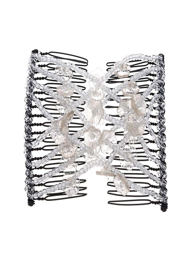 Ruihfas 3Pcs Easy Combs Women Girls DIY Hair Styling Accessories Magic Double Slide Stretchy Flower Combs Hair Clip Hairpins - Image 3