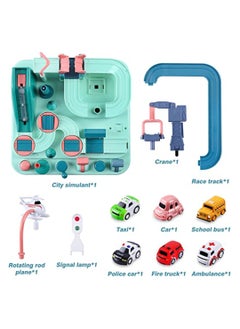 YelaJoy Kids Race Tracks for Boys Car Adventure Toys Gifts for Age 2 3 4 5 6 Year Old Boys Girls, Puzzle Car Tracks Playsets City Rescue Toy Preschool Educational Car Toys Games for Toddlers  - Image 5