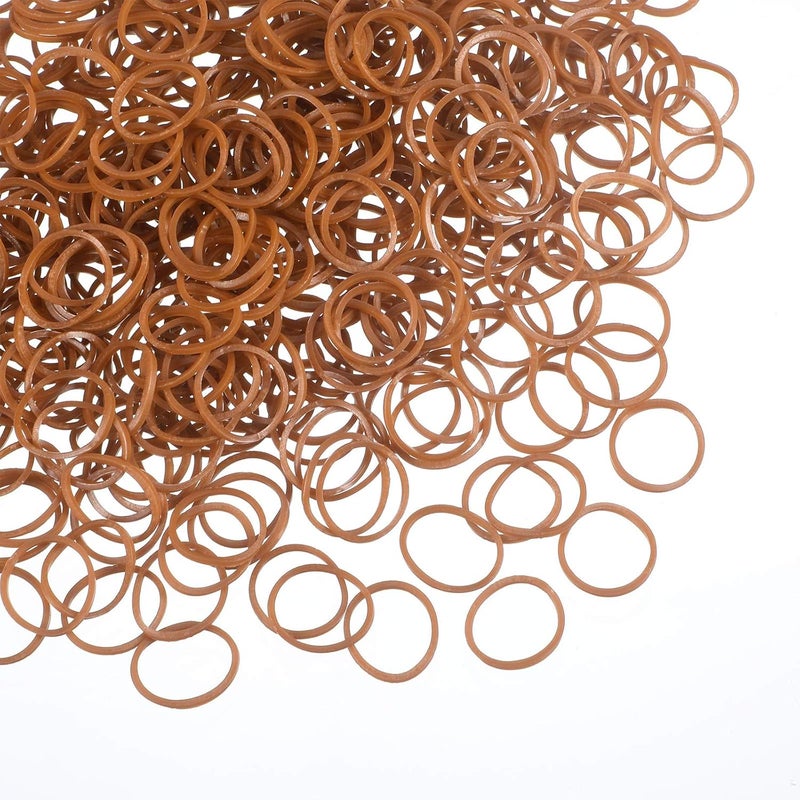 Hicarer 1000 Mini Brown Rubber Bands for Hair - Image 1