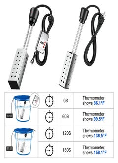 Generic Submersible Water Heater for Bathtubs, Hot Tubs, and Pools, 2500W Immersion Heater with Temperature Control and 304 Stainless Steel Protection, Heats 5 Gallons in Minutes  - Image 3