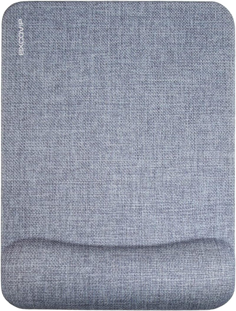 إكسوفيب وسادة ماوس مع دعم للمعصم، ناعمة ومريحة وقابلة للغسل يدويًا للاستخدام في المنزل والكمبيوتر واللاب توب وماك بوك والمكتب والسفر، لون رمادي 9558 - Image 1
