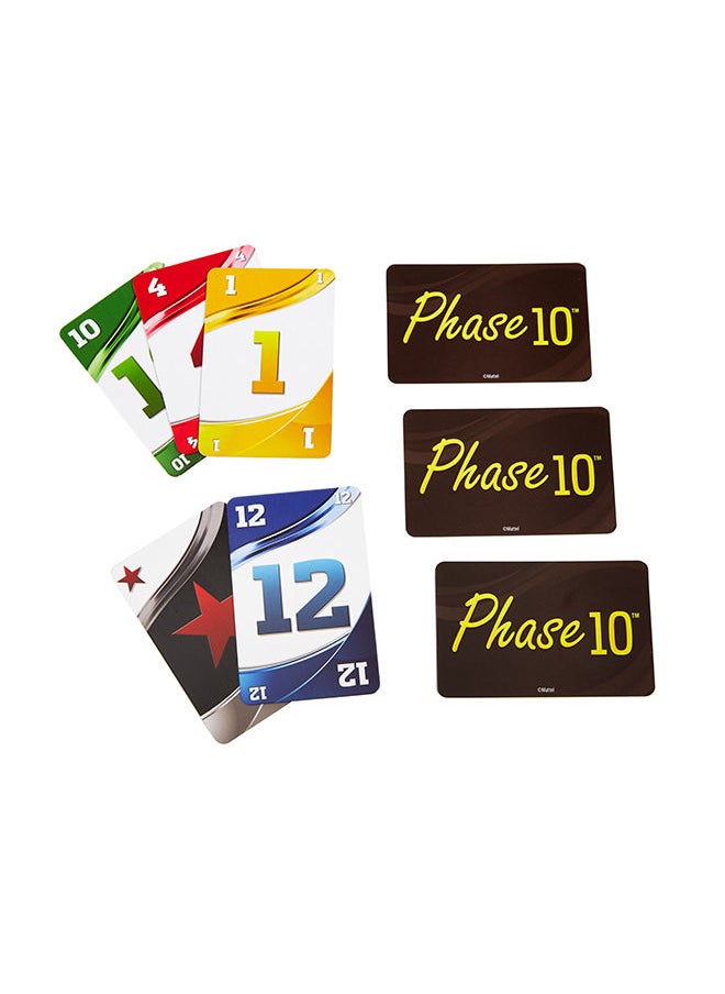 Mattel Games - Phase 10 Card Game - Rummy-Style with 10 Phases, Wild & Skip Cards, Fast-Paced Fun for 2-6 Players, Ages 8+ - Image 1