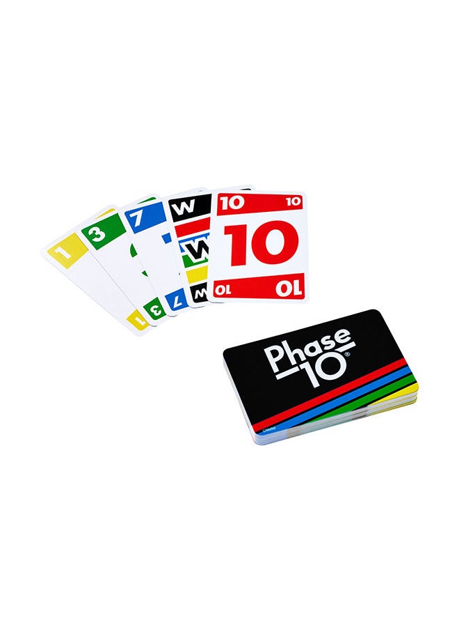 Mattel Games - Phase 10 Card Game - Rummy-Style with 10 Phases, Wild & Skip Cards, Fast-Paced Fun for 2-6 Players, Ages 8+ - Image 1