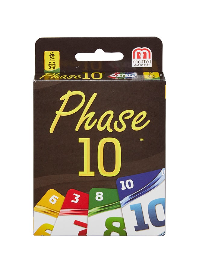 Mattel Games - Phase 10 Card Game - Rummy-Style with 10 Phases, Wild & Skip Cards, Fast-Paced Fun for 2-6 Players, Ages 8+ - Image 1