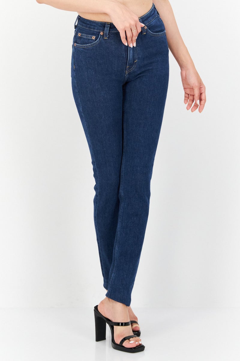 Weekday Women Skinny Fit Washed Stretchable Jeans, Blue - Image 1