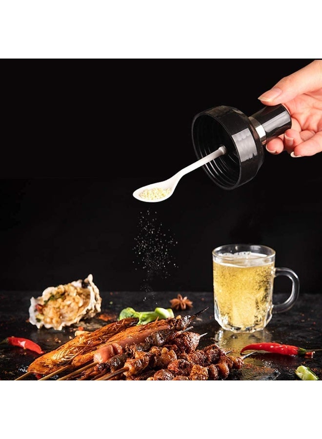 zoba 5-piece kitchen bottle set for dispensing oil and spices, consisting of two 500ml bottles for oil and vinegar and three 250ml spice jars, made of leak-proof glass. - Image 3