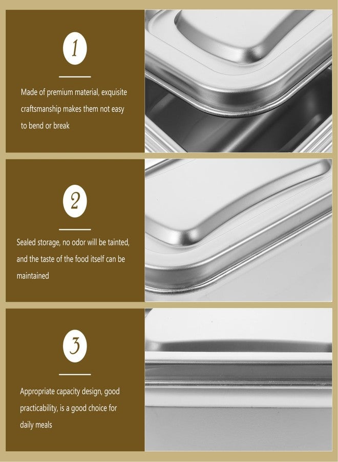 SHINEOFI Stainless Steel Ice Cream Storage Container - Multi-Purpose Freezer Safe Box with Lid Airtight Freezer Storage Container for Kitchen and Household Use - Image 4