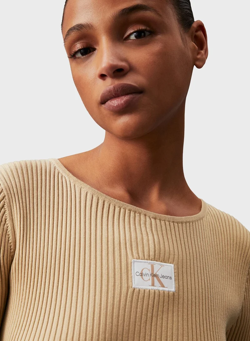 Calvin Klein Jeans Ribbed A-Line Dress