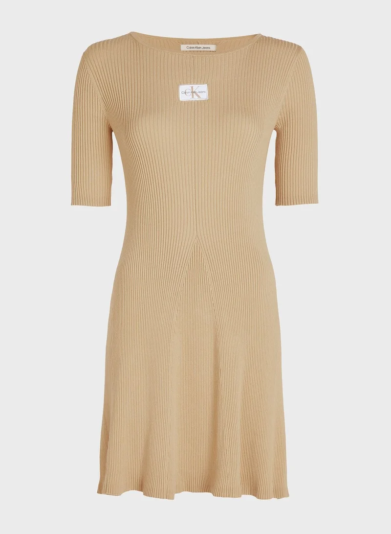 Calvin Klein Jeans Ribbed A-Line Dress