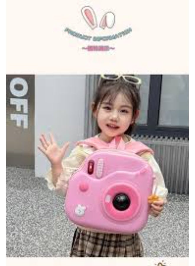 Camera-shaped children's backpack, cute kindergarten school bag with touch-sensitive flashlight - Image 4