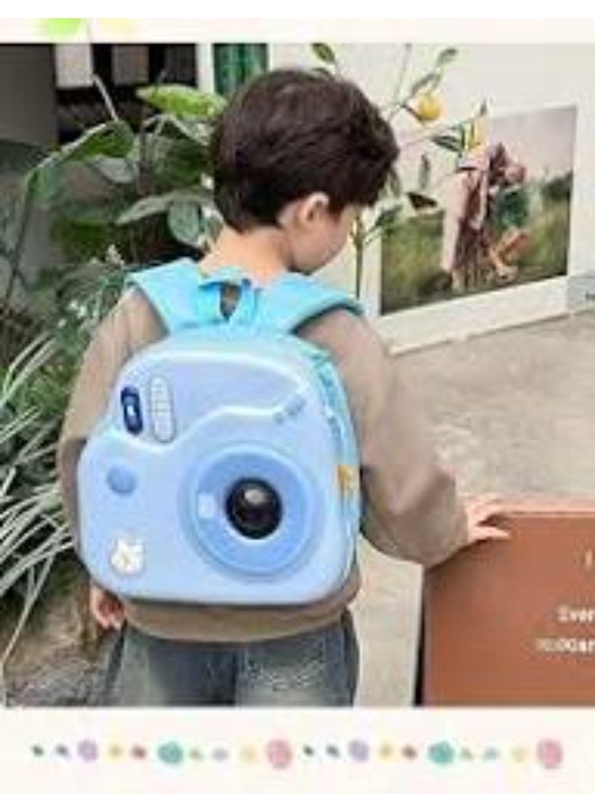Camera-shaped children's backpack, cute kindergarten school bag with touch-sensitive flashlight - Image 5