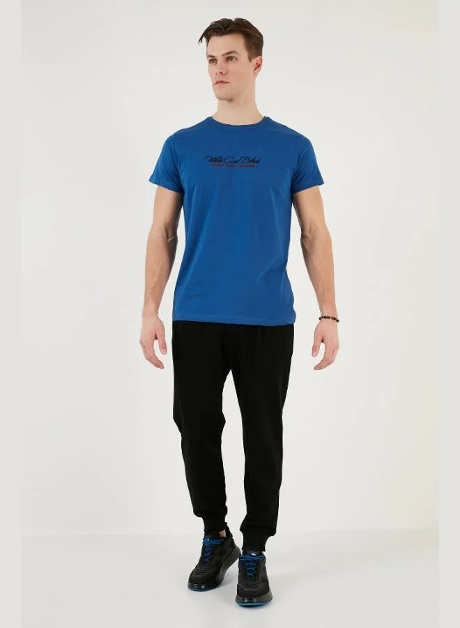 Buratti  Buratti Cotton Slim Fit Crew Neck Written T Shirt Men's T SHIRT 541ENJOY for Men | Best Price UAE