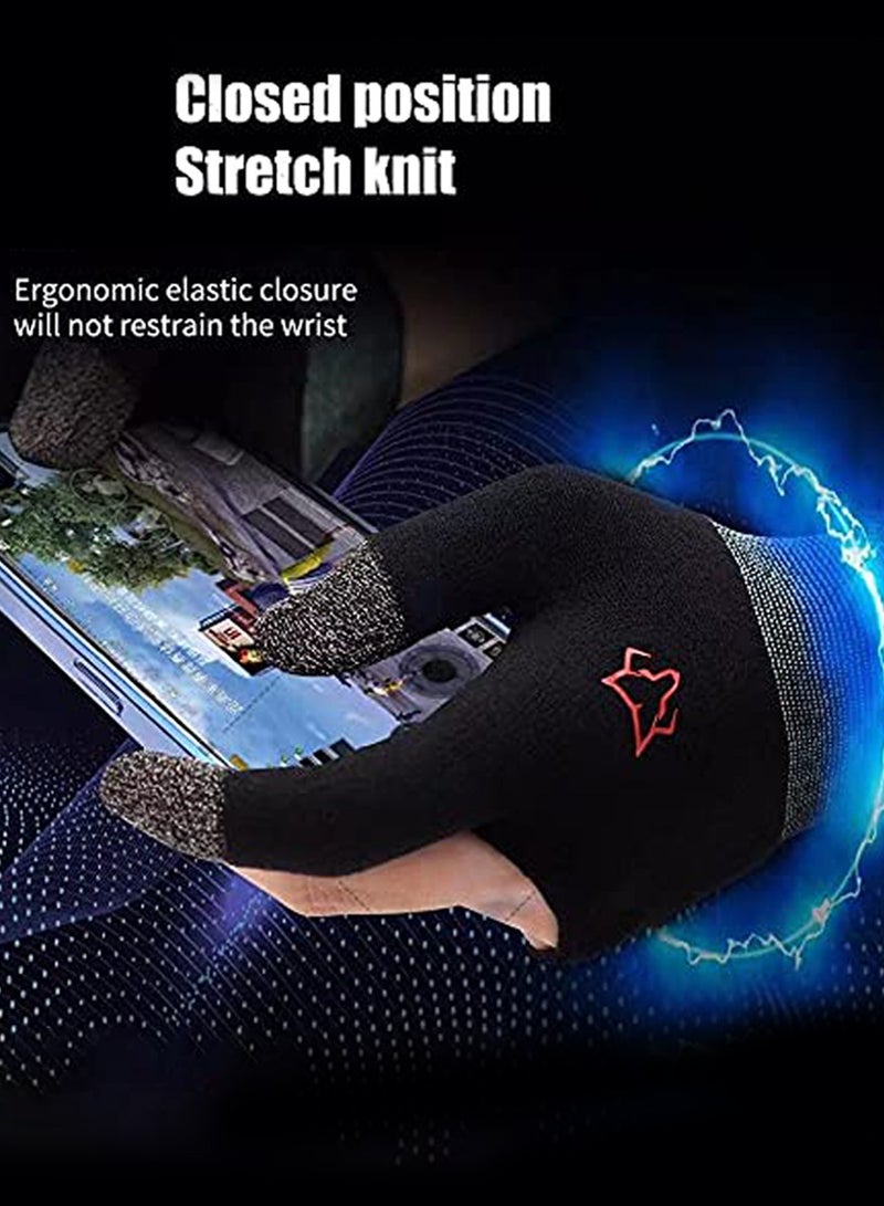 SARA Professional Gaming Finger Sleeves Glove For All Mobile Video Games, Highly Sensitive For Better Gaming Experience Made Of Nano Silver Fiber Material Which Is Anti Slip Sweatproof And Breathable  - Image 2