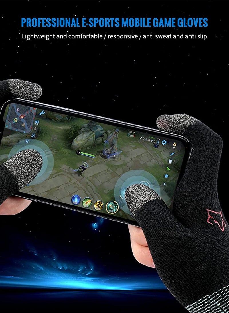 SARA Professional Gaming Finger Sleeves Glove For All Mobile Video Games, Highly Sensitive For Better Gaming Experience Made Of Nano Silver Fiber Material Which Is Anti Slip Sweatproof And Breathable  - Image 3