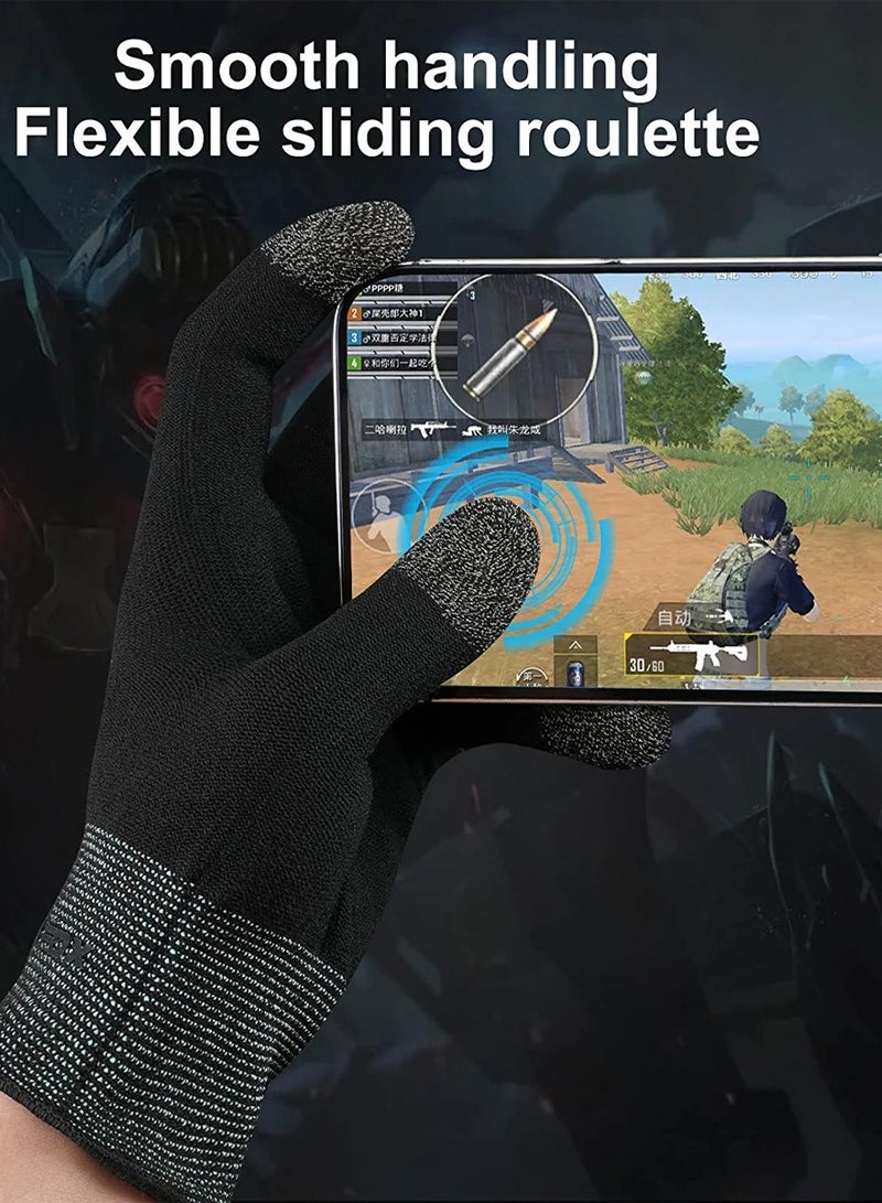 SARA Professional Gaming Finger Sleeves Glove For All Mobile Video Games, Highly Sensitive For Better Gaming Experience Made Of Nano Silver Fiber Material Which Is Anti Slip Sweatproof And Breathable  - Image 5