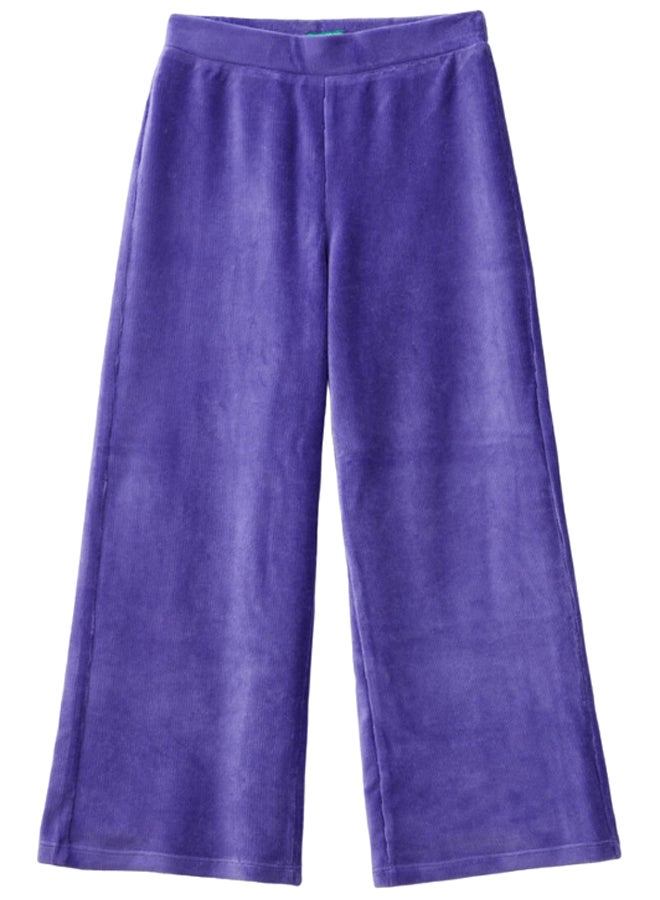 بينيتون بنات بنطلون شنيل واسع