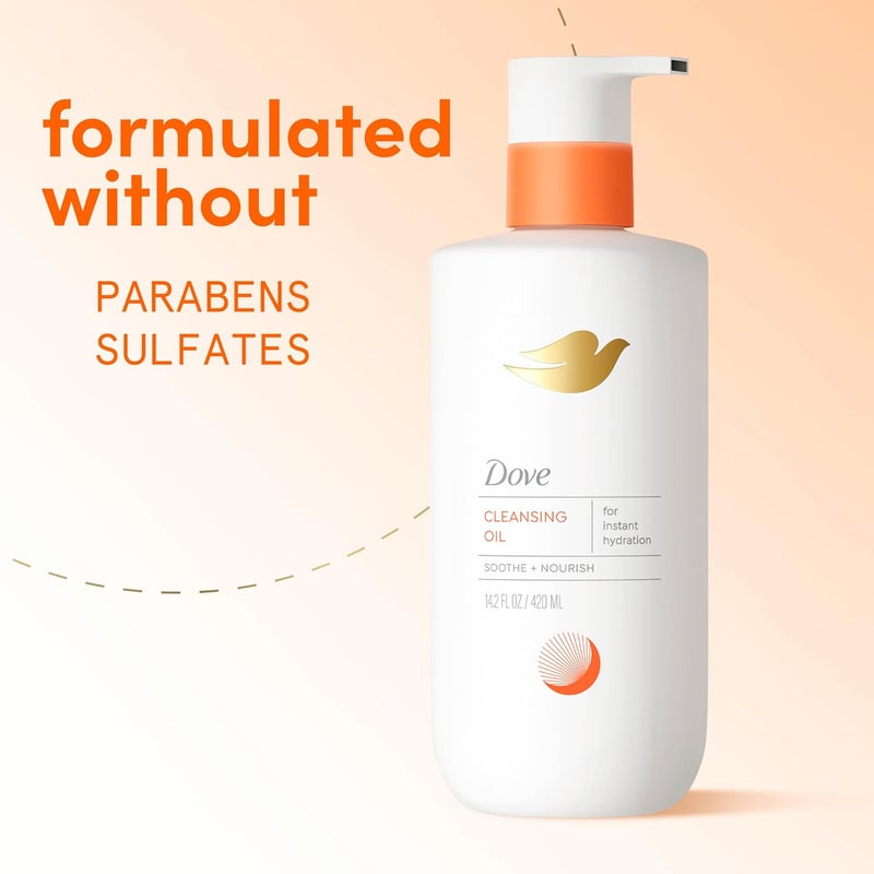 Dove زيت الاستحمام دوف للجسم - زيت تنظيف مرطب للغاية للبشرة الجافة والحساسة 142 أونصة - Image 3