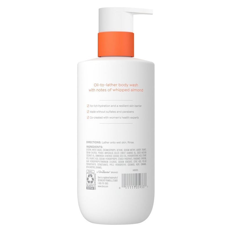 Dove زيت الاستحمام دوف للجسم - زيت تنظيف مرطب للغاية للبشرة الجافة والحساسة 142 أونصة - Image 2