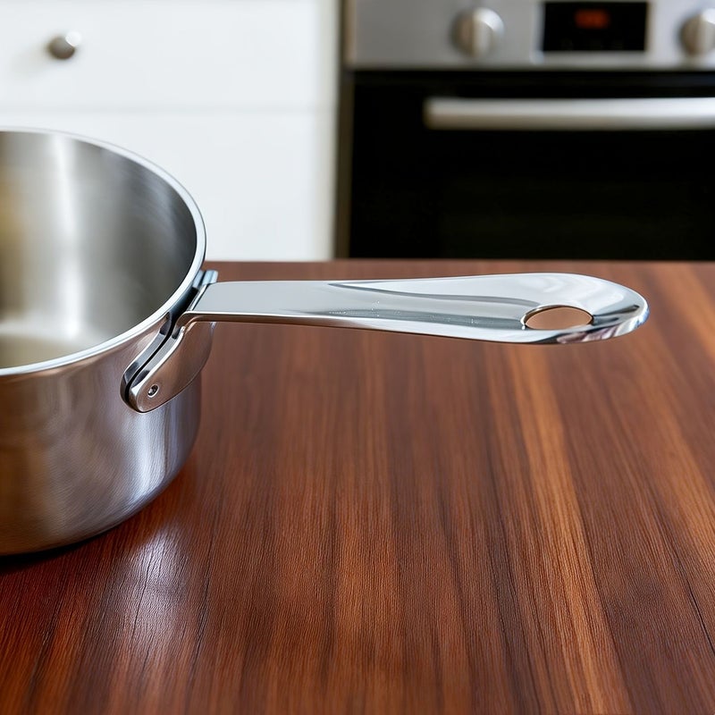 3.94 Inch Mini Stainless Steel Milk Pan Sauce Pan Multi Heat Source Compatible Induction Cooker Gas Stove Dishwasher Safe For Melting Chocolate Butter Warming Milk Syrup Three Layer Steel Integrated Molding - Image 4