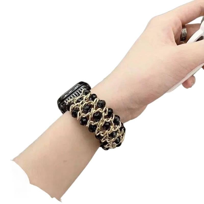 LL سوار ساعة ذكية سوار راتنج متوافق مع Apple Watch بملاءمة قابلة للتعديل وحزام بديل للاستخدام اليومي باللون وردي قابل للتعديل باللون الوردي - Image 4