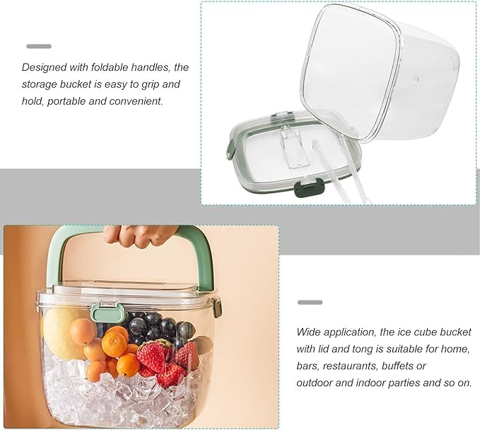 Deoxys Plastic Chiller Ice Box Travel Outdoor Picnic usable Ice Storage Chiller Ice Pack Medical Purpose Cold Drinks Ice Cream Wine Storage Chill Ice Box with Handle - Image 5