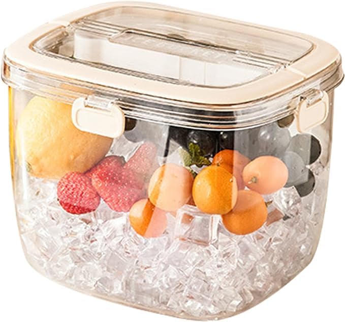 Deoxys Plastic Chiller Ice Box Travel Outdoor Picnic usable Ice Storage Chiller Ice Pack Medical Purpose Cold Drinks Ice Cream Wine Storage Chill Ice Box with Handle - Image 1