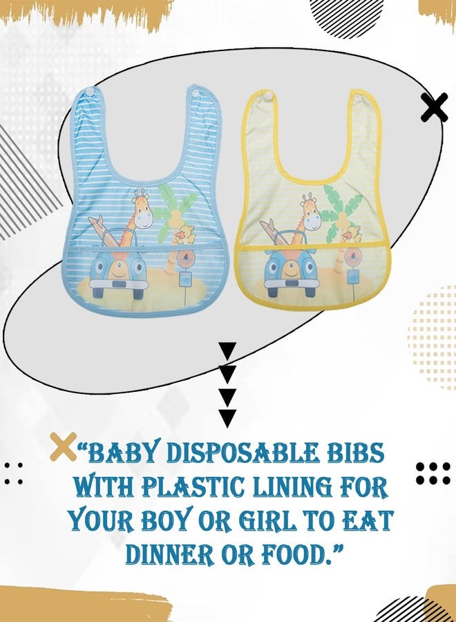 BTfash Babies Soft Button Bib for Feeding | Waterproof Bib for New Born | Washable Feeding Aprons for Infants & Toddlers | Reusable, Comfortable & Ideal for Mealtime | Gentle on Skin (Assorted_PO4) - Image 4