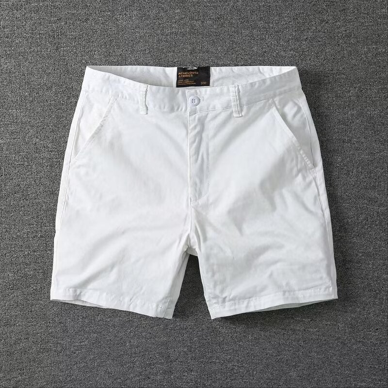 Mens Slim Fit Casual Shorts New Summer 2024 White 