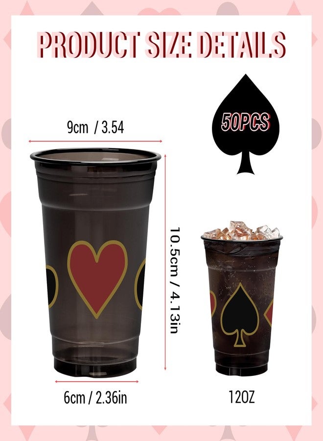 HYMENEX Casino Theme Cups 50 Pcs, Plastic Las Vegas Party Cup 12 oz for Casino Party Decorations Las Vegas Night Themed Holiday Party Game Supplies - Image 3