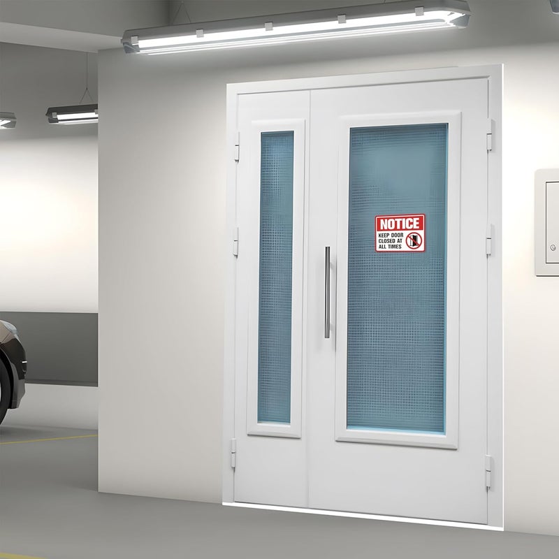 LUHIMO 2PCS Keep Door Closed Sign，Self-Adhesive Weatherproof and Fade-Resistant Please Keep Door Closed At All Time Sign Sticker for Home, Office, Buildings, Workplace & More - Image 5