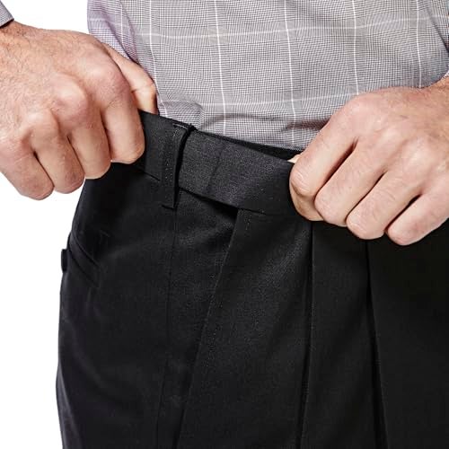 Haggar Men's Premium No Iron Khaki Classic Fit Pleat Front Casual Pant (Regular and Big & Tall Sizes), Black, 40W x 30L - Image 2