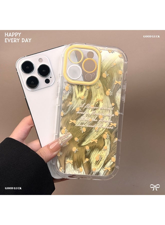 NIBEMINENT Floral Pattern With Thickening And Anti Slip Protective TPU Case Cover For iPhone 14 - Image 1