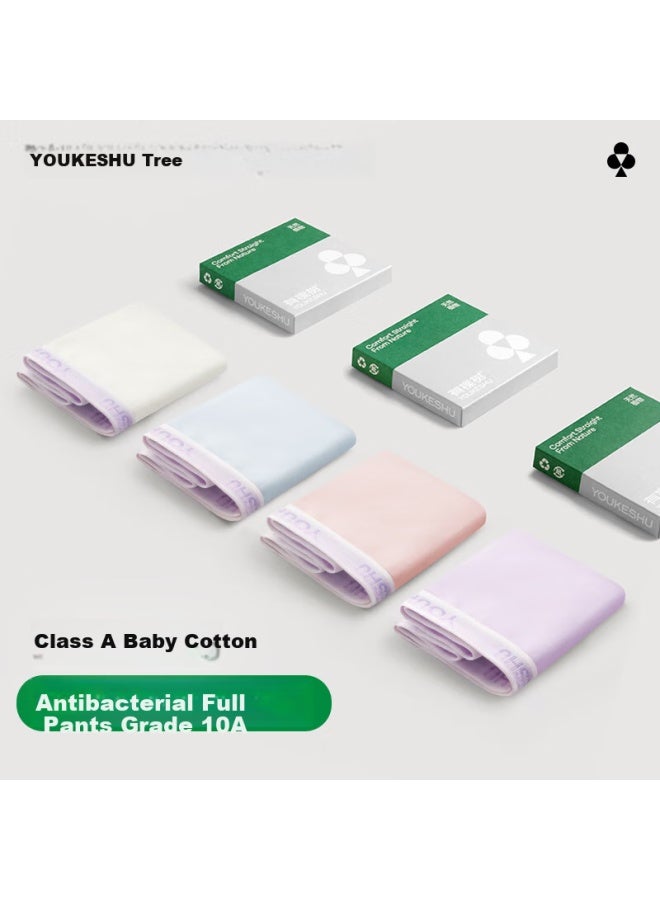 Youkeshu a Class Baby Cotton Underwear Girls Pure Cotton 10a Antibacterial Mulberry Silk Crotch High Elasticity Sports Wind Triangle Pants - Image 1