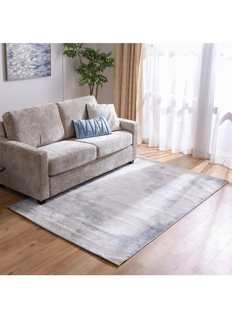 DANUBE HOME Nowa Shine Rug  Polypropylene + Polyester Area Rug Floor Covering L300xW200cm-Grey  - Image 4