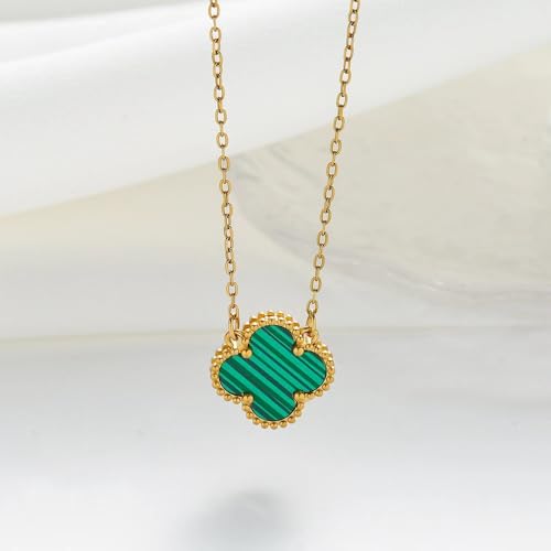 MEENAZ Fashion Anti Tarnish Jewellery Stylish Clover Ring Earrings Bracelet Chain Pendant Combo Valentine Gifts Jewellery Set for Women & Girls Neck Chain, Bracelet, Earrings for Women Gold Necklace - Image 5