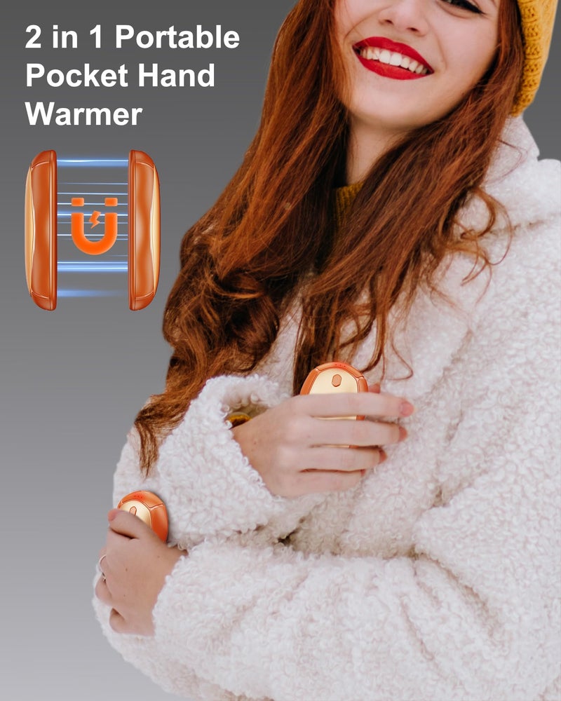 Shirble Hand Warmers Rechargeable  Electric Hand Warmers 2 Pack With Smart Chips Long Safe Heat  Portable Pocket Heater Gifts For Christmas Golf Camping Hunting  Stocking Stuffers - Image 4