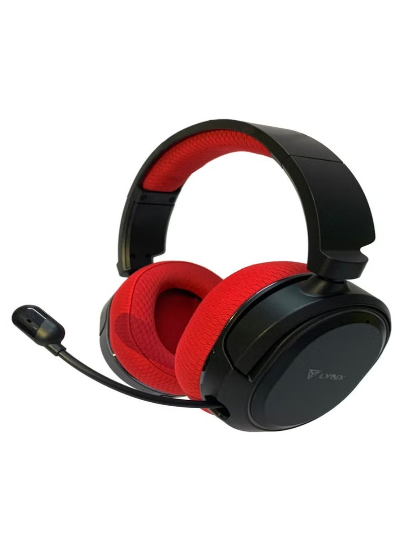 lynx S77 Wireless RGB Gaming Headset With Retractable Microphone - 30 Hours Battery Life - Lossless 2.4GHz Compatible with PS4 / PS5 / PC / XBOX / Mobile / Nintendo Switch  - Image 2