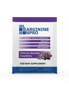 L-ARGININE PRO Supplement ON-The-GO Single Serve Travel Packets - 5,500mg of L-arginine Plus 1,100mg L-Citrulline (1 Bag (30 Packets), Grapeberry)  - Image 2