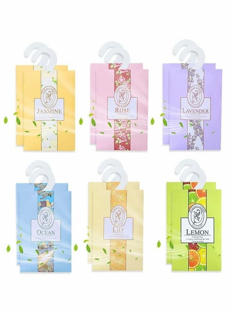 Scented Sachet 12Pcs Fragrance Sachet Bags Wardrobe Fresheners Drawer Fresheners Long Lasting for Drawers Closets Wardrobes Bathrooms Cars - Image 1