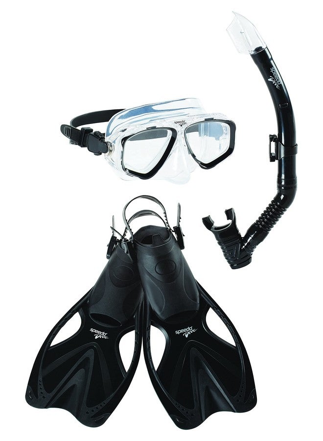 Speedo Unisex-Adult Adventure Swim Mask Small/Medium black - Image 1