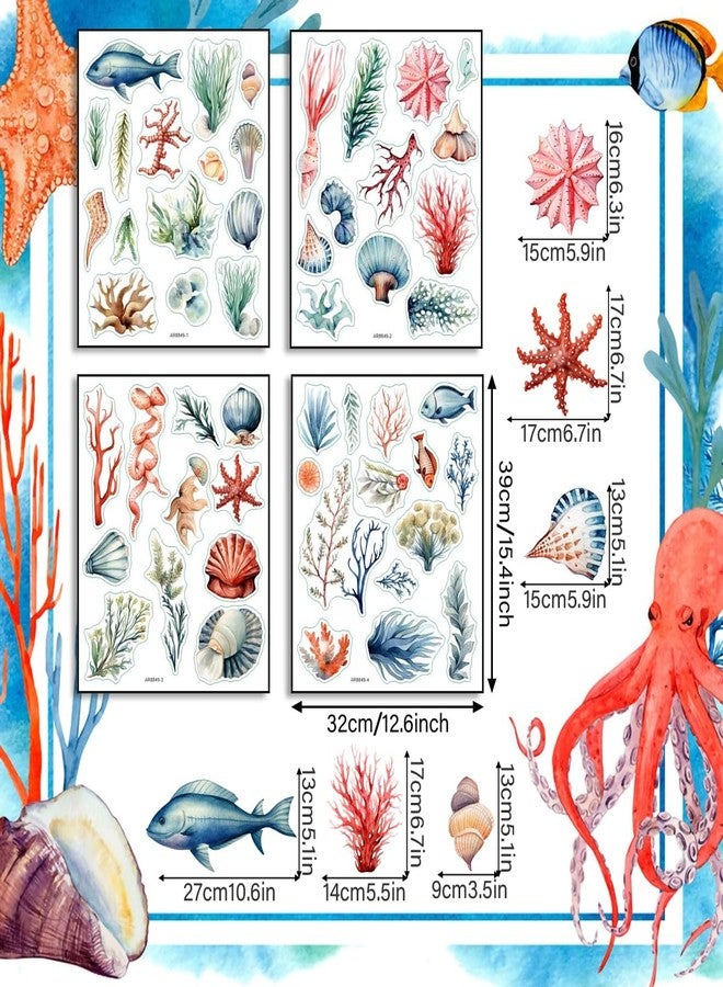 WOYINIS Watercolor Ocean Plants Wall Stickers Under The Sea Seaweed Wall Decal DIY Nautical Wall Decor Art for Kids Bedroom Bathroom Classroom Baby Nursery - Image 4