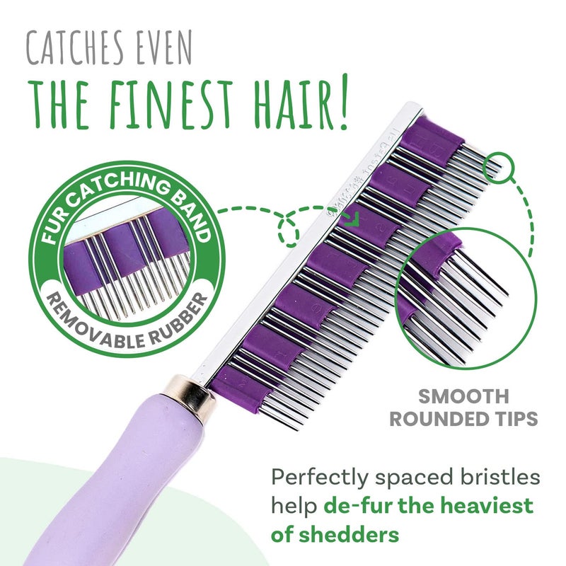 Small Pet Select - Hair Buster Comb for Rabbits, Cats and Dogs, Metal Pet Comb for Shedding and Detangling, Grooming Tool for Small Pets with Long and Short Fur - Image 3
