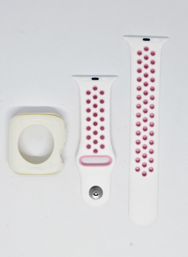 BORTONY Replacement Watch Band With Protective Screen Cover For Apple Series 7/6/5 Size 38/40/41mm - Image 2