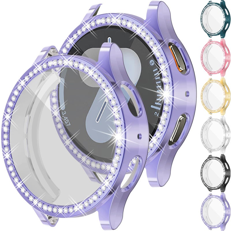 RICHONE [6 Pack] Bling Screen Protector for Samsung Galaxy Watch 7 40mm, Sparkly Rhinestones Soft Bumper Cases Galaxy Smart Watch7 Covers Accessories for Women Men (SM-L300, Samsung Watch 7 40mm) - Image 1