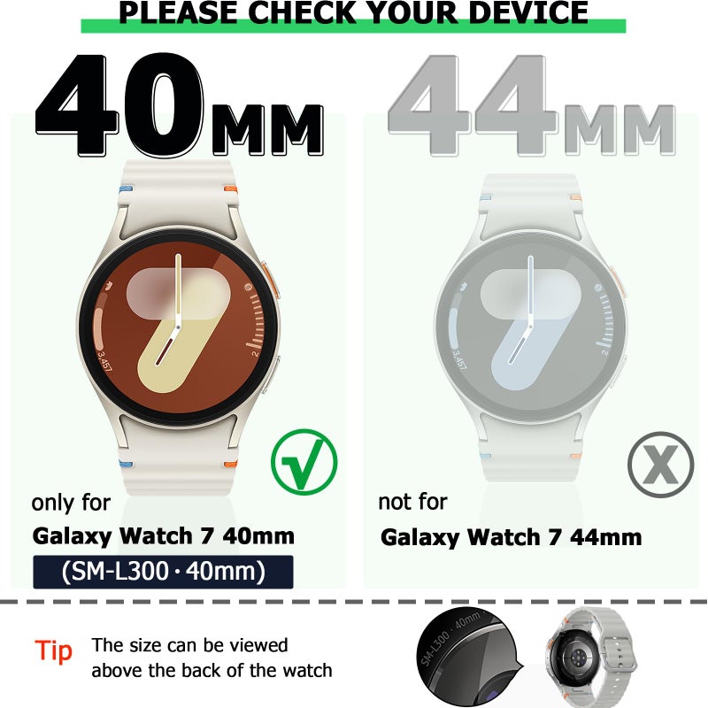 RICHONE [6 Pack] Bling Screen Protector for Samsung Galaxy Watch 7 40mm, Sparkly Rhinestones Soft Bumper Cases Galaxy Smart Watch7 Covers Accessories for Women Men (SM-L300, Samsung Watch 7 40mm) - Image 2