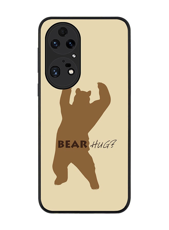 Stylizedd Rugged Black edge case for Huawei P50 Pro Slim fit Soft Case Flexible Rubber Edges Anti Drop TPU Gel Thin Cover - Bear Hug - Image 1