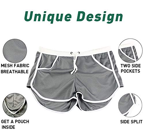 Rexcyril Men's Running Workout Bodybuilding Gym Shorts Athletic Sports Casual Short Pants Medium 2-Pack - Image 5