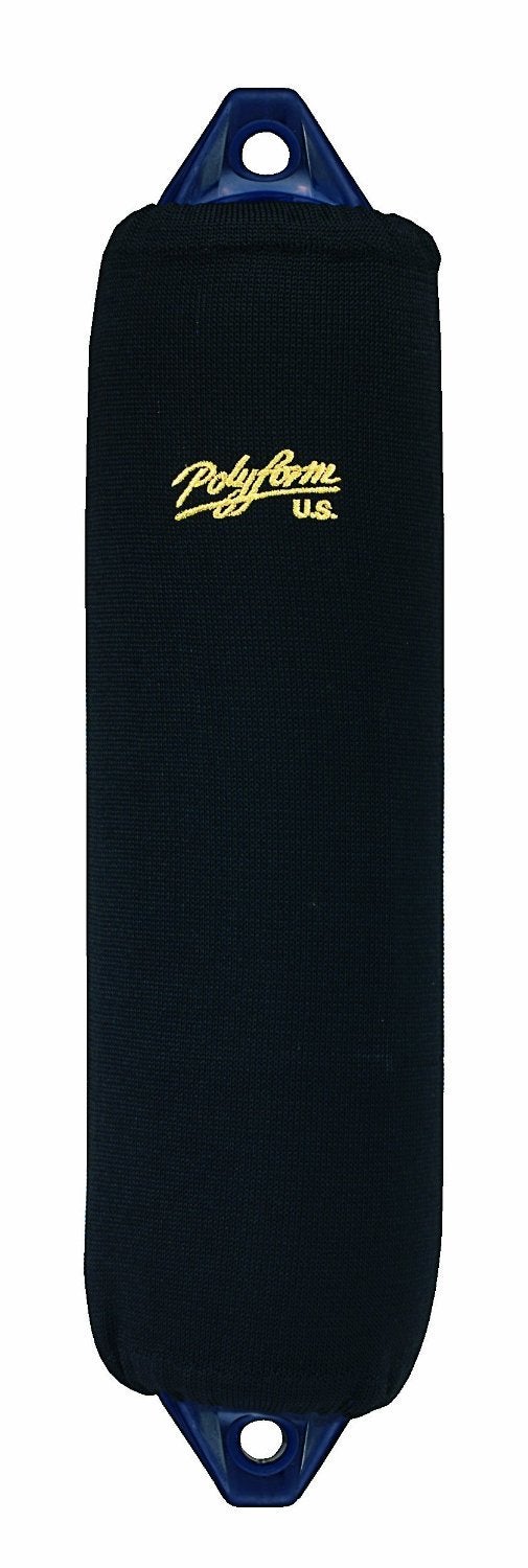 Polyform EFC-2 Black Boat Fender Cover, Fits F-2, HTM-2, G-5 Boat Fenders - Image 1