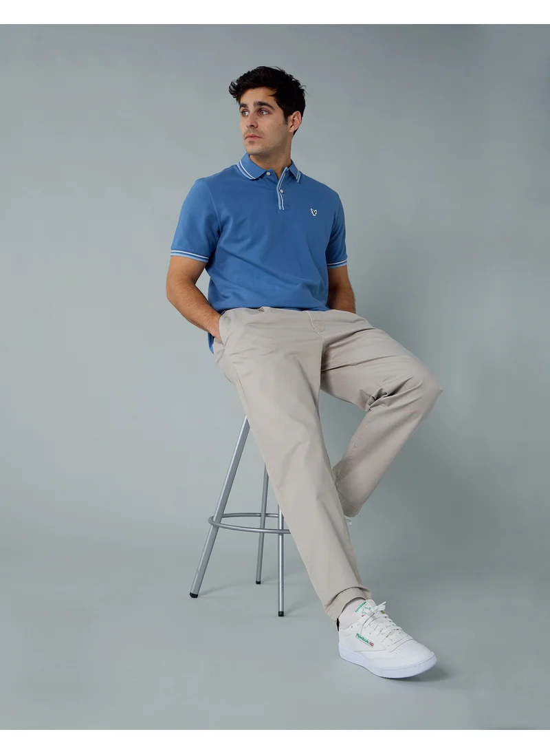 American Eagle AE Stretch Pique Tipped Polo Shirt
