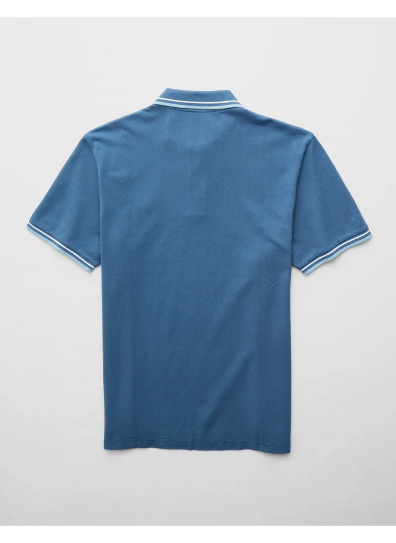 American Eagle AE Stretch Pique Tipped Polo Shirt